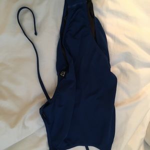 Navy jolyn tie back onesie